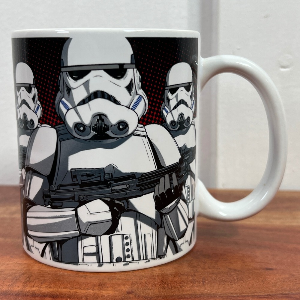 Star Wars Stormtrooper Galerie Ceramic Coffee Mug Red Black Death Star Graphic